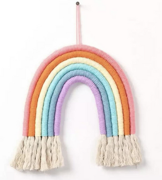 Handmade Macrame Rainbow Rope Wall Hanging
 Handmade Macrame Rainbow Rope Wall Hanging