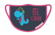 Dinosaur 'Be Cool' Triple Layer Face Mask - Pack of 2