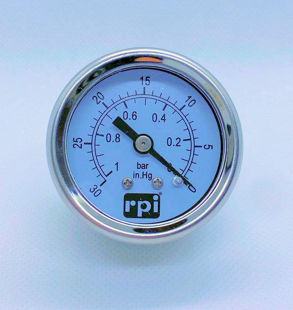 Vacuum Gauge Size: 1-1/2" dia.