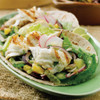 Delicious-looking halibut tacos with big chunks of halibut meat.