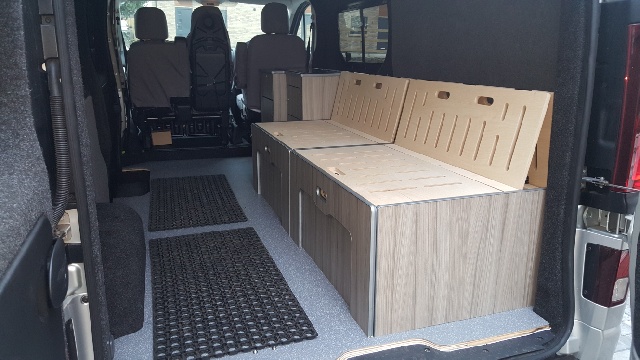 Bench Seat Campervan Bed in Vauxhall Vivaro