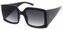 Glam Square Semi-Rimless Chunky Arm Oversize  Sunglasses