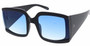 Glam Square Semi-Rimless Chunky Arm Oversize  Sunglasses