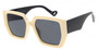 Chunky Oversized Neutral Tone Square Sunglasses 55mm