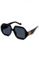 Glamorous Metal Temple Accent Retro  Sunglasses 56mm
