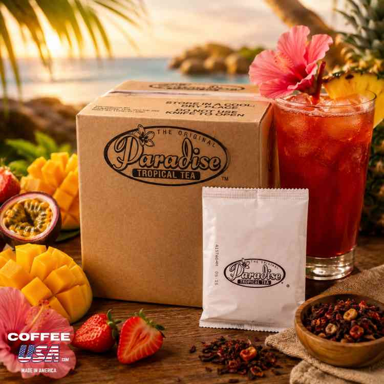 Paradise Original Tropical Flavored Iced Tea 1 oz 1 Gallon Tea Bags