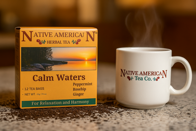 Calm Waters Herbal Tea – 12 Tea Bags (Caffeine-Free)