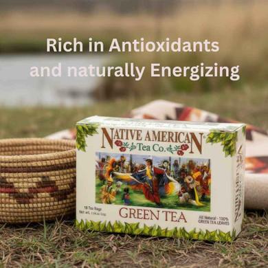 Native American Green Tea – Tea Bags - All Natural, Smooth and Mellow