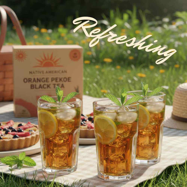 Orange Pekoe Cut Black Tea - 100 Count  - Light Caffeinated - Iced or Hot