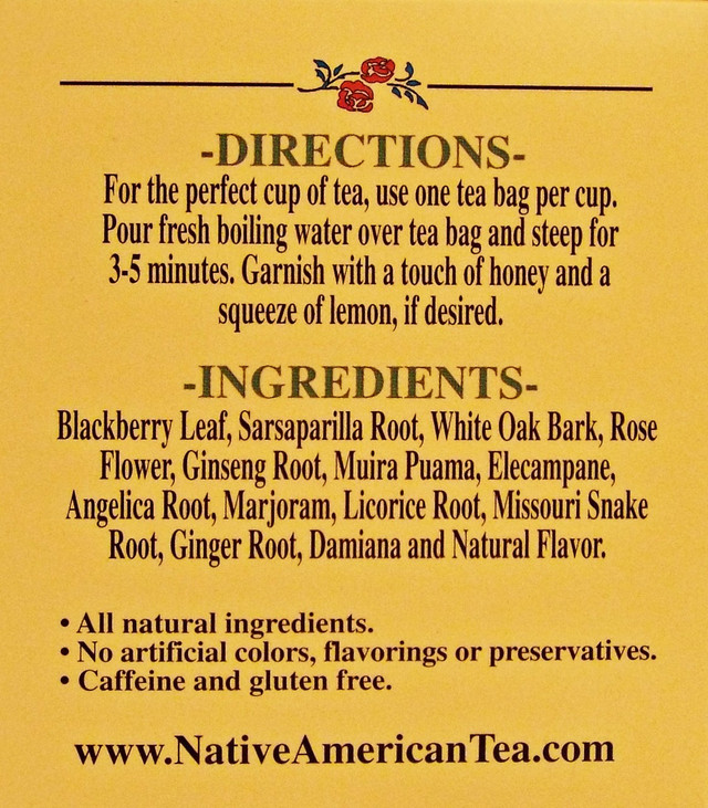 Damiana Tea Ginseng Root Tea Muira Puama Tea Native American Tea