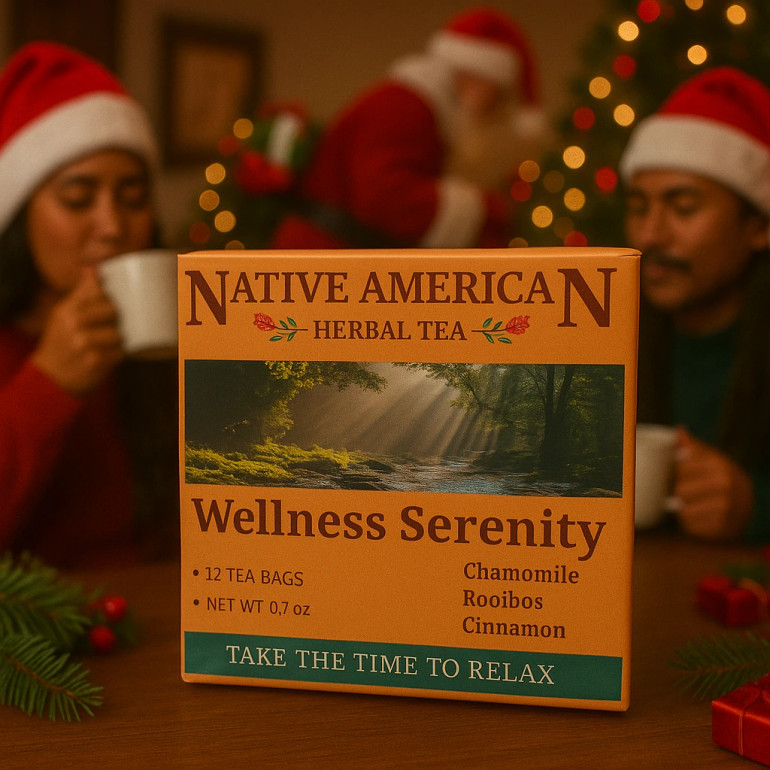 Wellness Serenity Herbal Tea – 12 Tea Bags (Caffeine Free Sleep Blend)