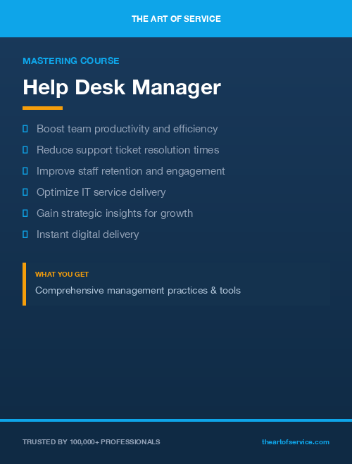 Help Desk Manager - Complete Certification Kit: Essential Study Guide and eLearning Program - Second Edition