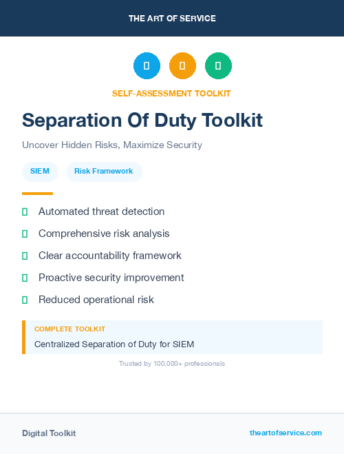 Separation Of Duty Toolkit