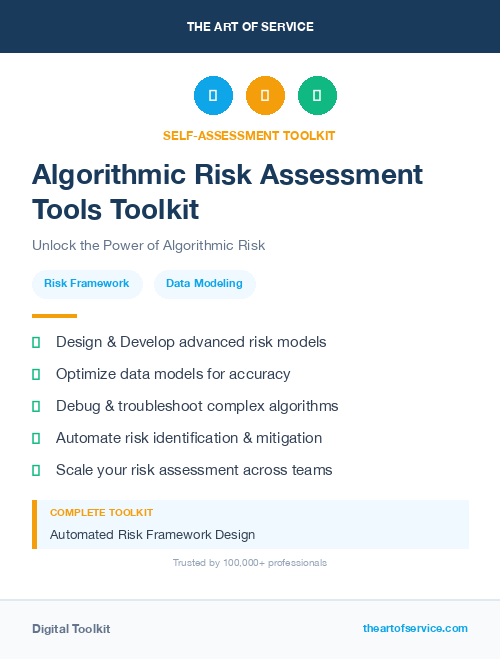 Algorithmic Risk Assessment Tools Toolkit