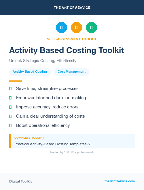 Activity Based Costing Toolkit