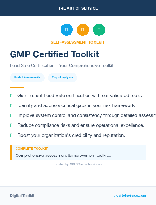 GMP Certified Toolkit