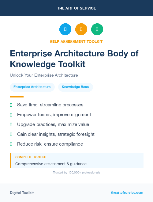 Enterprise Architecture Body of Knowledge Toolkit