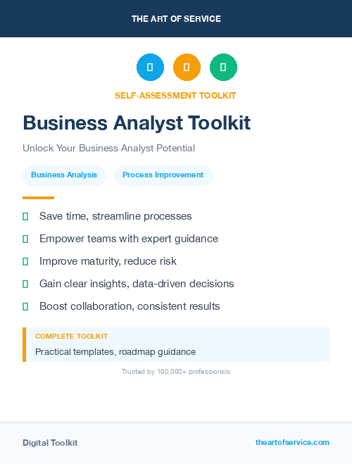 Business Analyst Toolkit