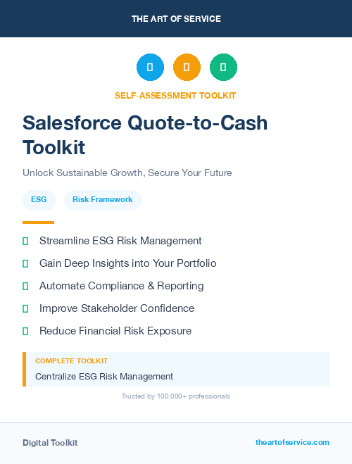 Salesforce Quote-to-Cash Toolkit