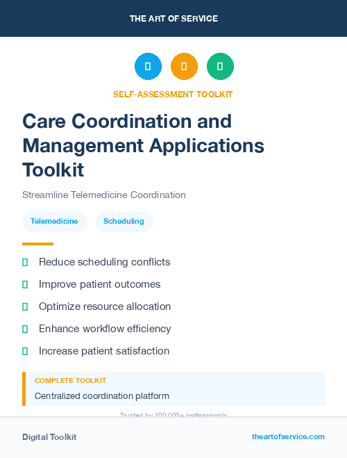 Care Coordination and Management Applications Toolkit