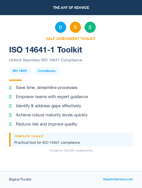 ISO 14641-1 Toolkit