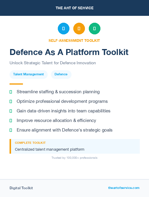 Defence As A Platform Toolkit