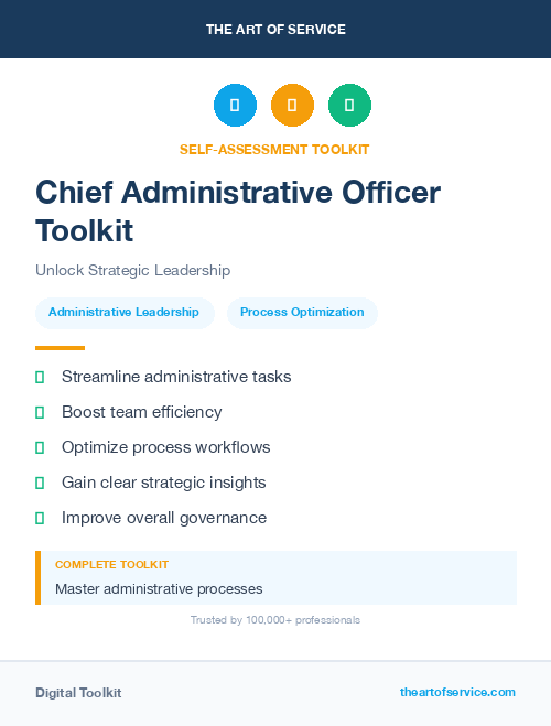 Chief Administrative Officer Toolkit