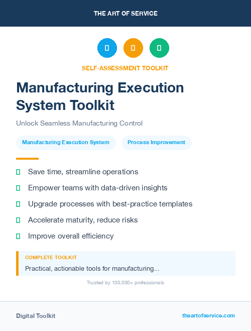 Manufacturing Execution System Toolkit