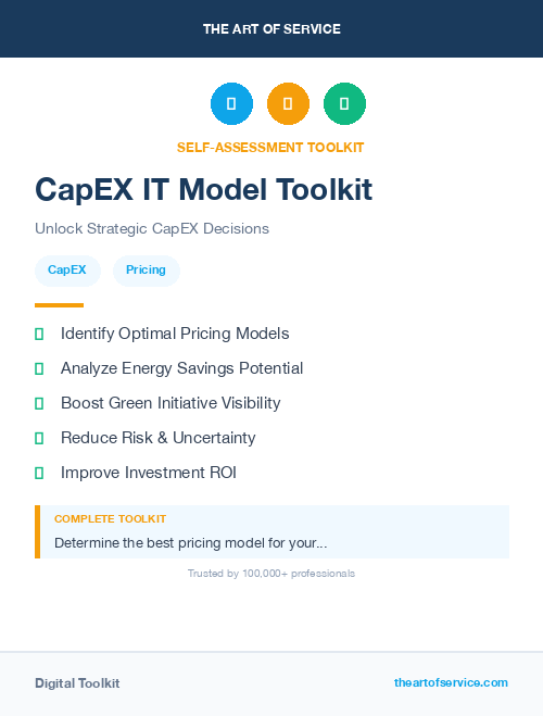 CapEX IT Model Toolkit