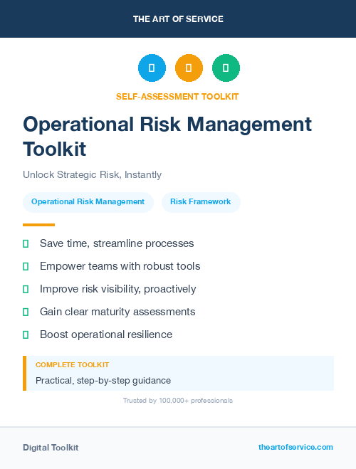 Operational Risk Management Toolkit