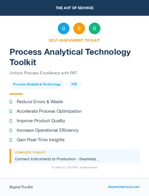 Process Analytical Technology Toolkit