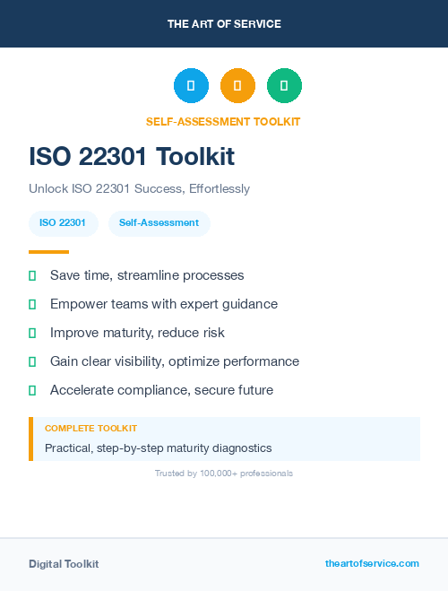 ISO 22301 Toolkit