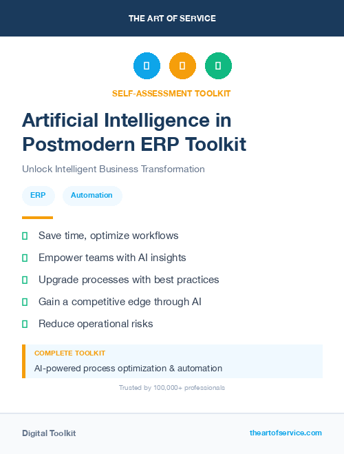 Artificial Intelligence in Postmodern ERP Toolkit