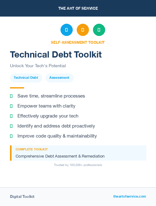 Technical Debt Toolkit