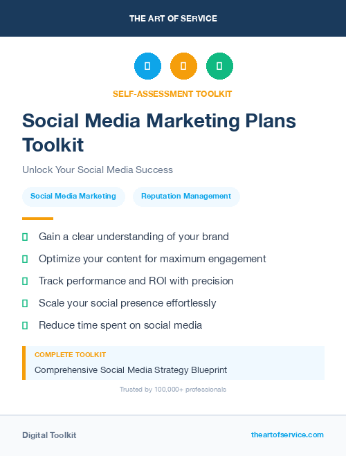 Social Media Marketing Plans Toolkit