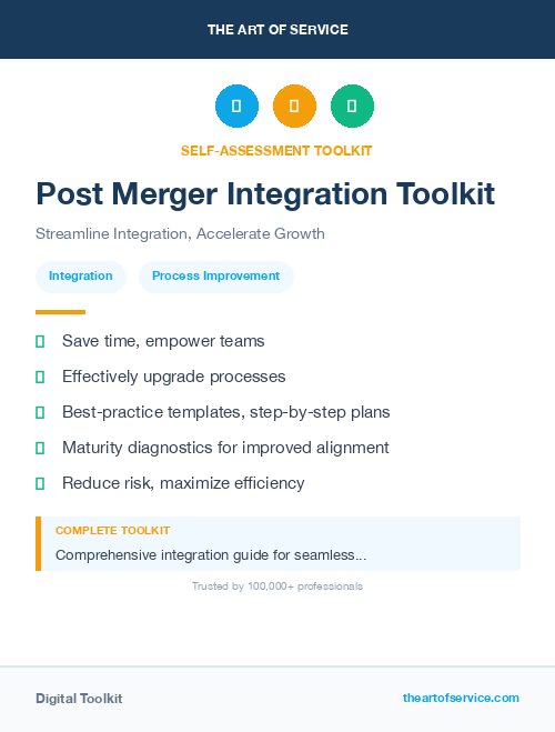 Post Merger Integration Toolkit
