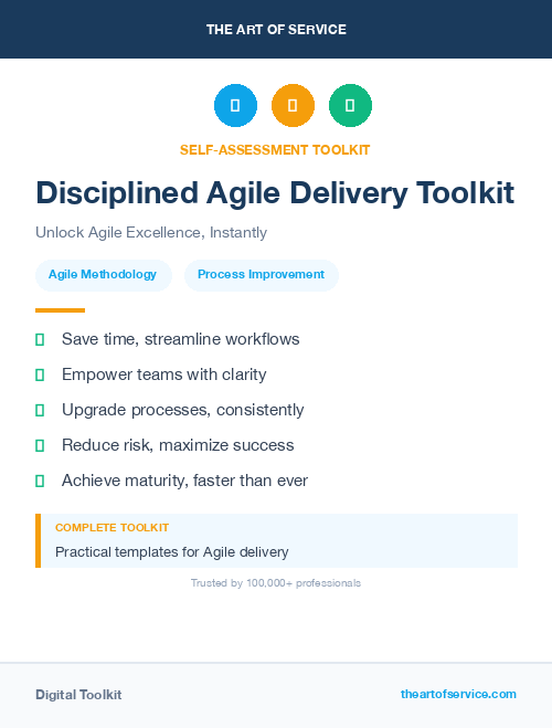 Disciplined Agile Delivery Toolkit