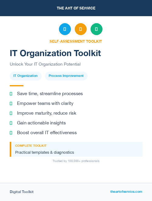 IT Organization Toolkit