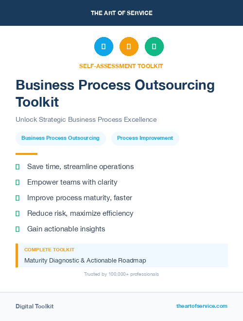 Business Process Outsourcing Toolkit