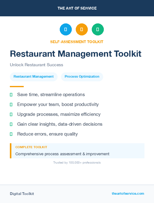 Restaurant Management Toolkit