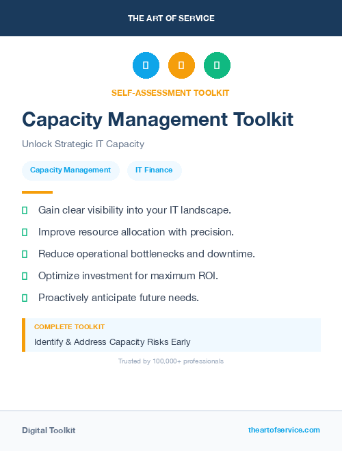 Capacity Management Toolkit