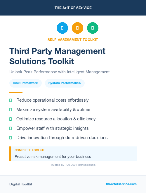 Third Party Management Solutions Toolkit