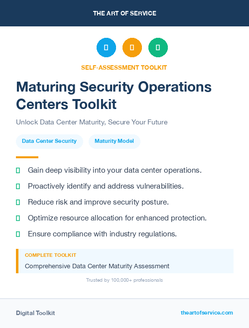 Maturing Security Operations Centers Toolkit