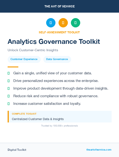 Analytics Governance Toolkit