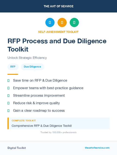 RFP Process and Due Diligence Toolkit