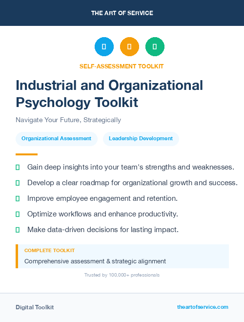 Industrial and Organizational Psychology Toolkit