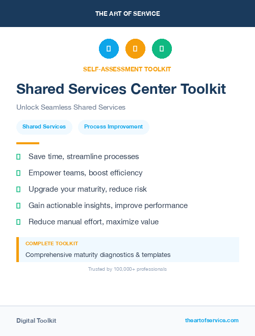 Shared Services Center Toolkit
