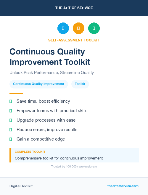 Continuous Quality Improvement Toolkit