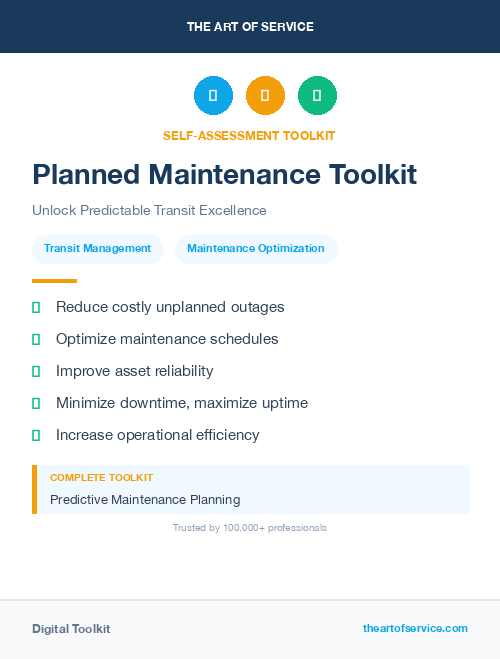 Planned Maintenance Toolkit