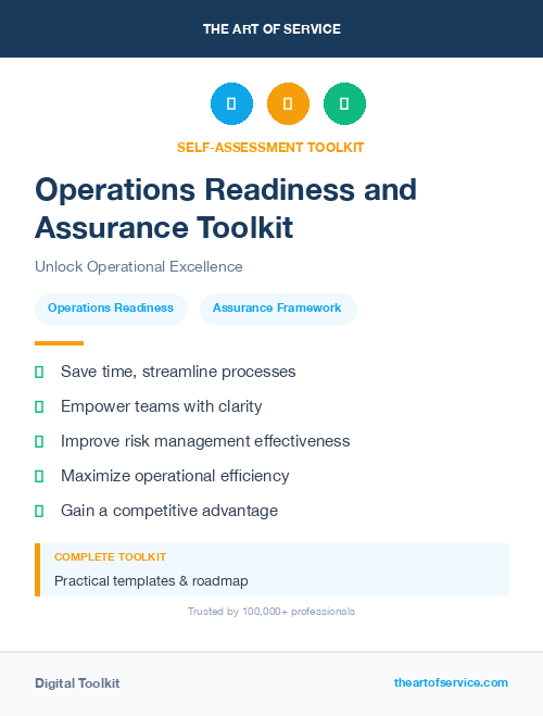 Operations Readiness and Assurance Toolkit